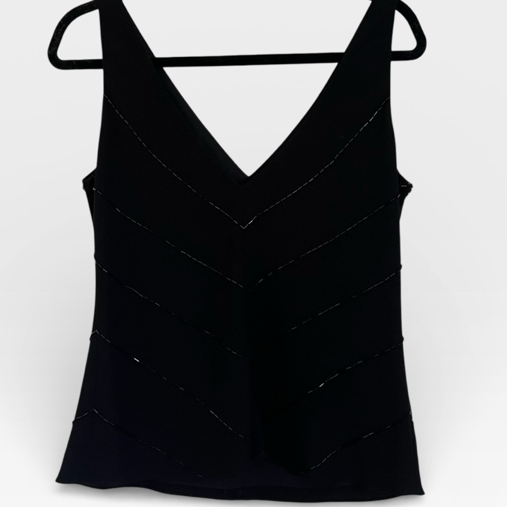 Vintage Jones New York Elegant Black Sleeveless Blouse - Picture 7 of 7